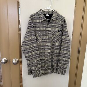 Bolsa Men's XL Geometric Print Western Long‎ Sleeve Button Up Shirt
